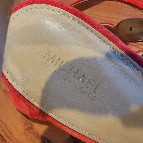 Michael Kors 4" Red Suede Sandal - Picture 5 of 5